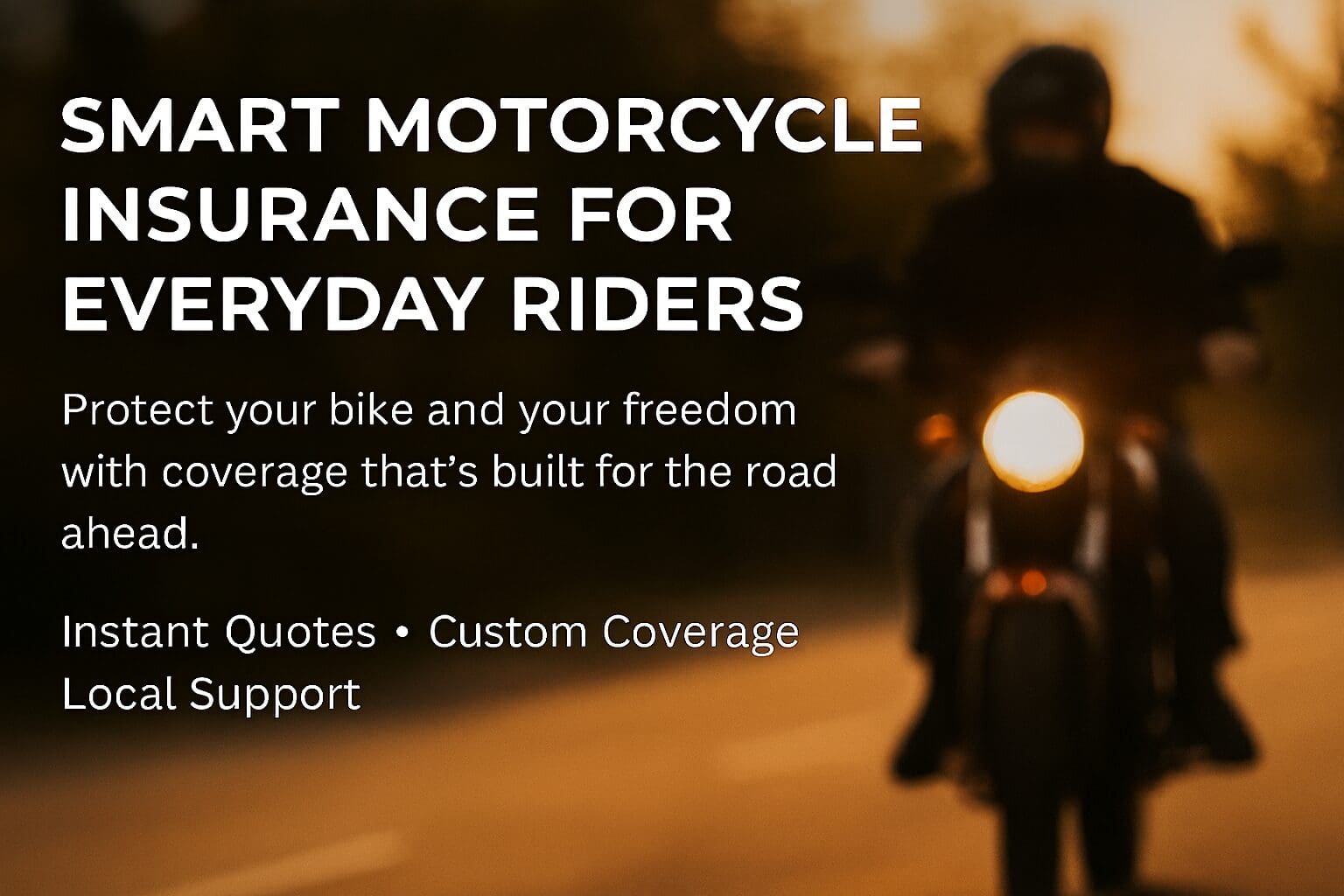 Smart Motorcycle Insurance for Everyday Riders
